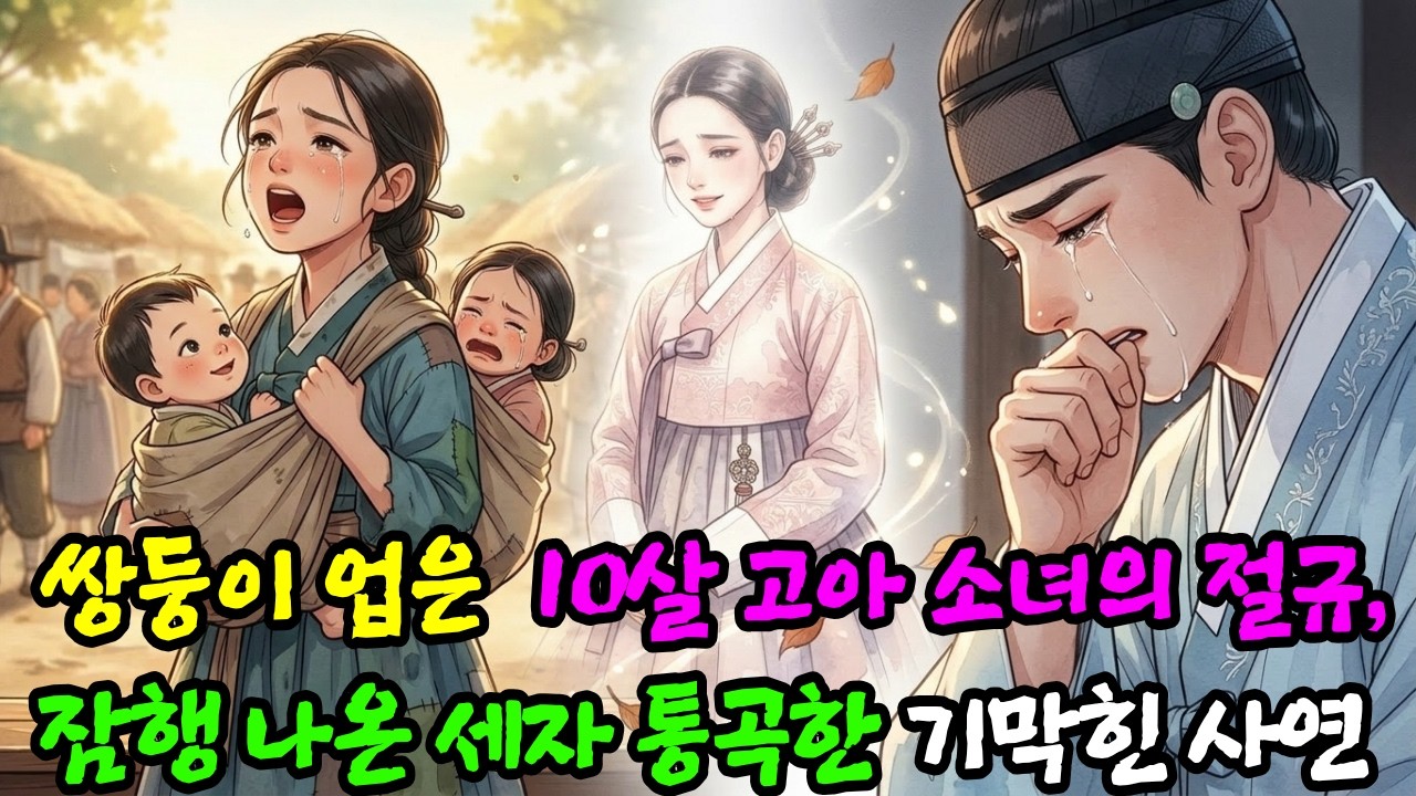 쌍둥이 업은 10살 시골 고아 소녀의 절규, 우연히 잠행 나온 세자 통곡하게 만든 기막힌 사연 | 야담 민화 옛날이야기 오디오북 수면동화 잠잘때듣는 이야기