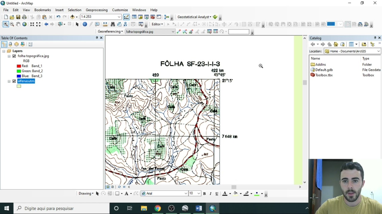 ArcGIS - Georreferenciando Carta Topográfica