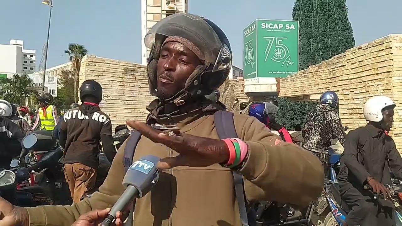 Union nationale des livreurs VTC Sénégal marche 