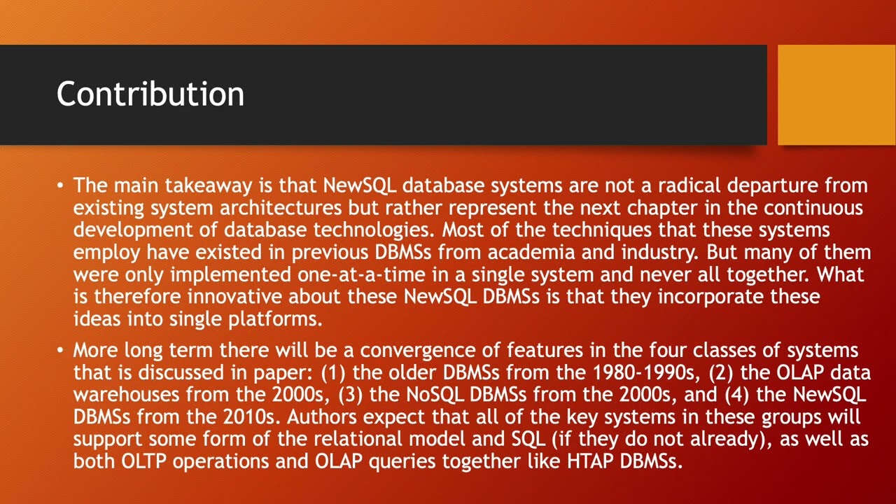 P14 | What&rsquo;s Really New with NewSQL?