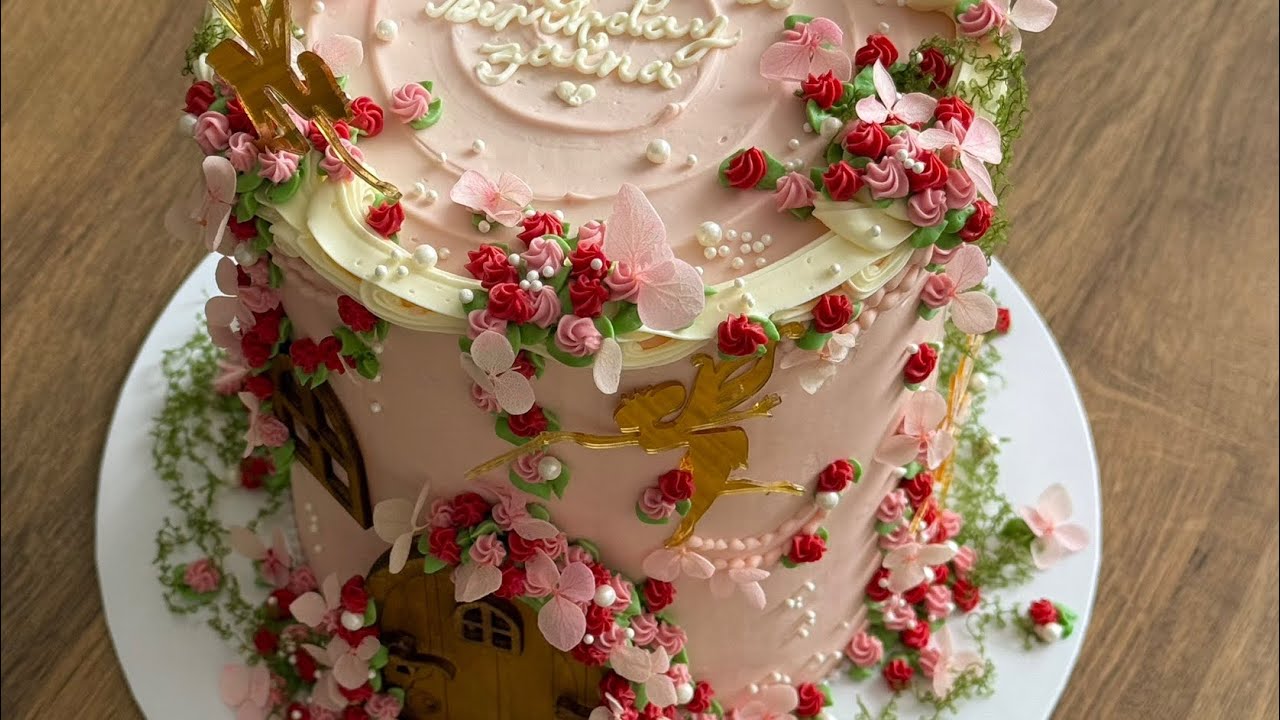 Decorate my viral fairy cake with me🧚‍♀️✨🌸🥀🌱💕 