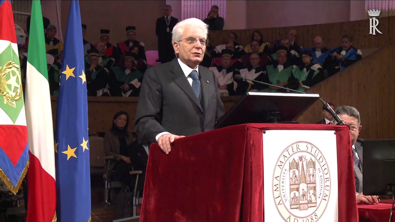Intervento del Presidente Mattarella all' Università di Bologna