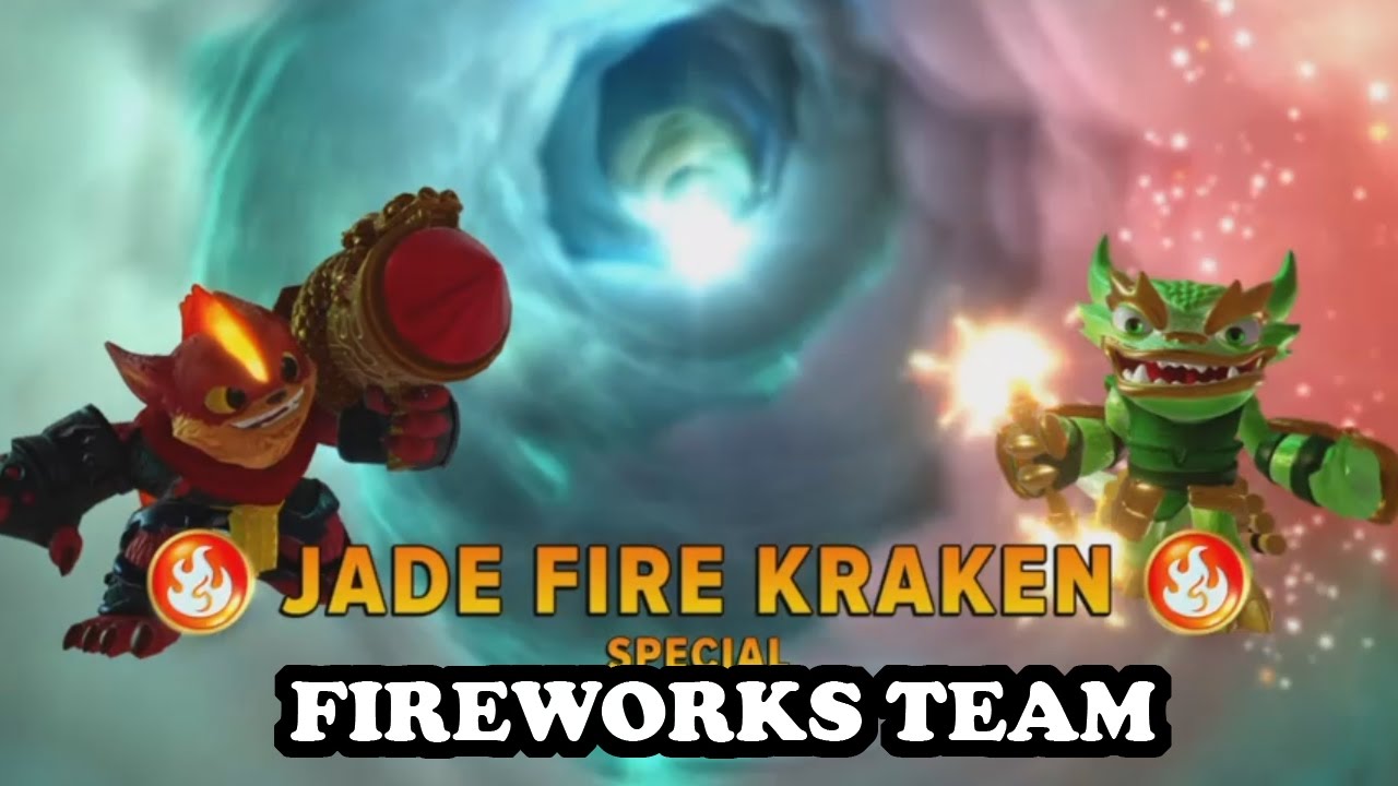 Skylanders Imaginators - Flare Wolf & Jade Fire Kraken GAMEPLAY - FIREWORKS TEAM