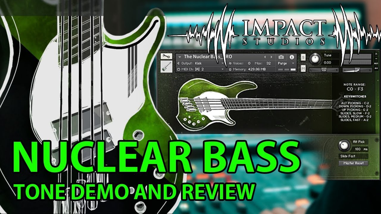 NUCLEAR BASS by Impact Studios / Odeholm Audio - Demo Review + Discount code (Kontakt MIDI bass)