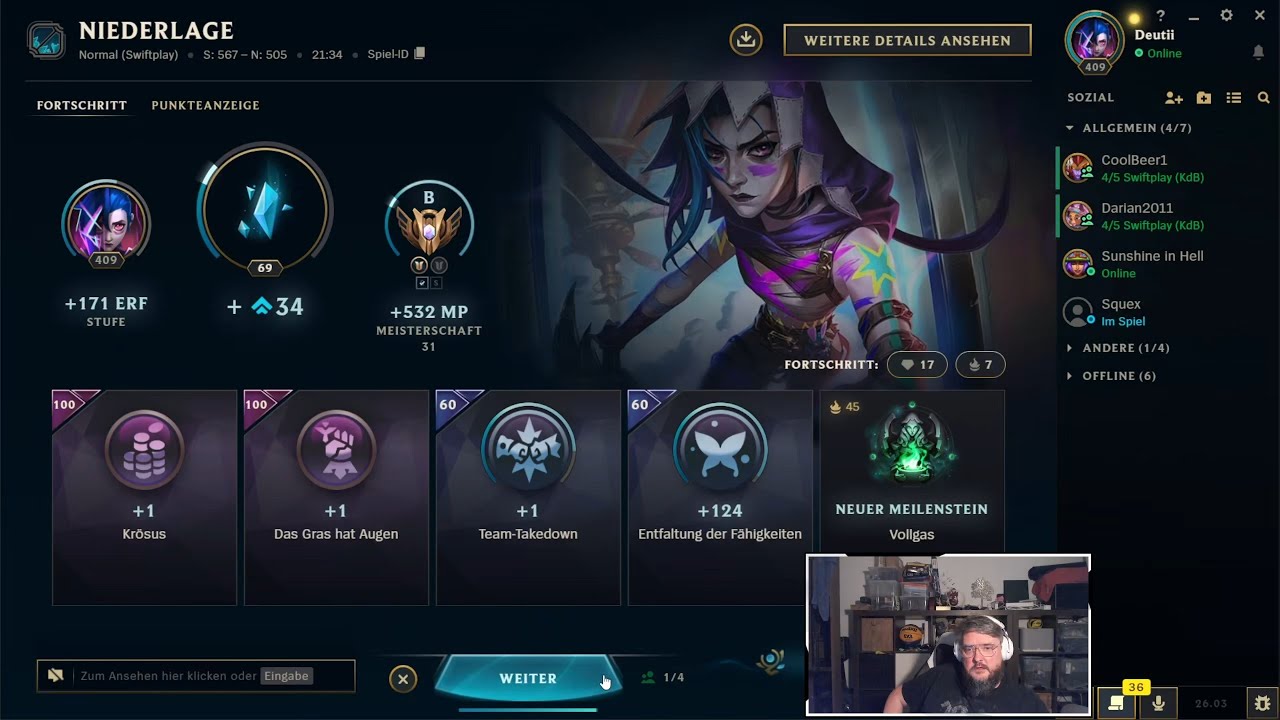 League of Legends | SWIFTPLAY | Jinx | B | w/friends | 17.02.2026 | 5