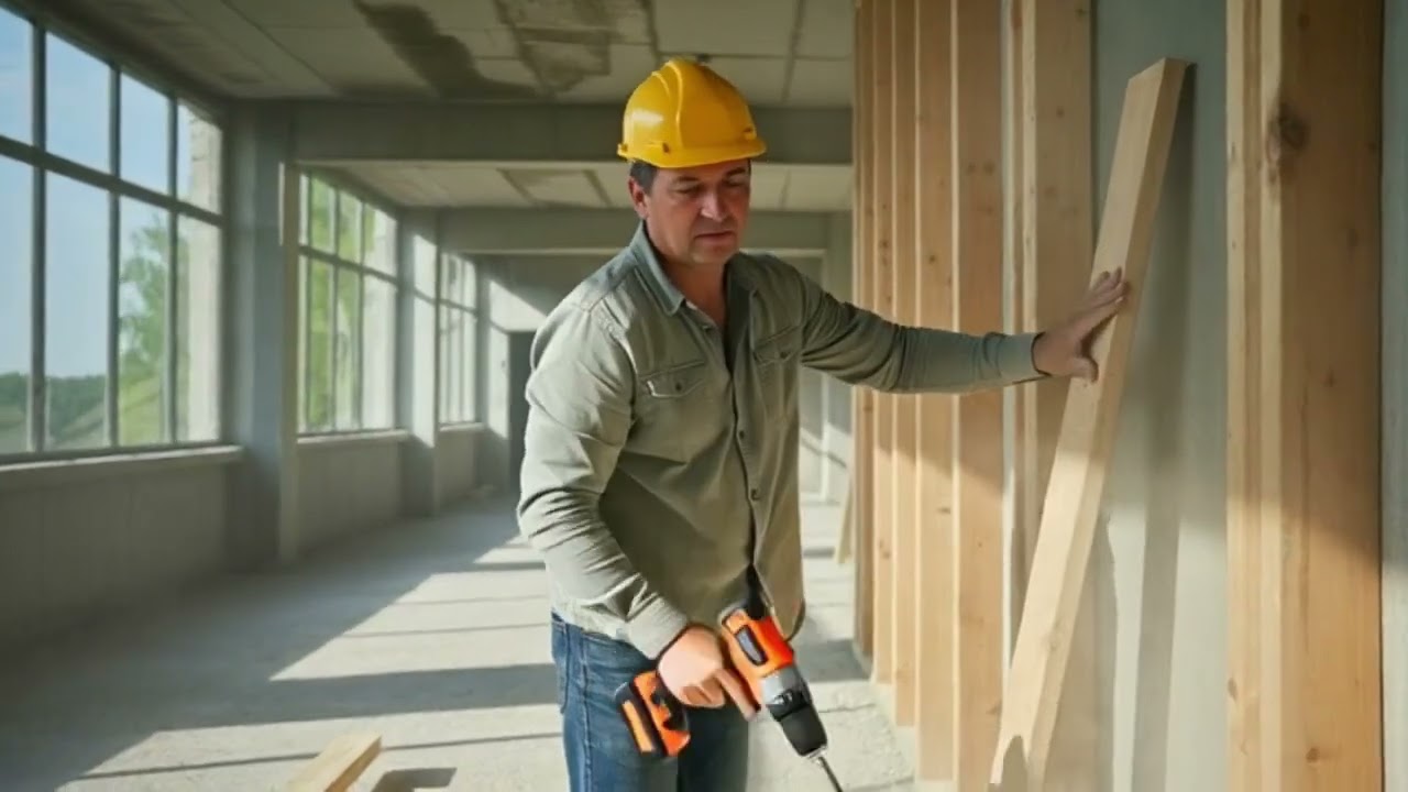 Old Space Into Modern Living Room Transformation | Man AI Build 🏡