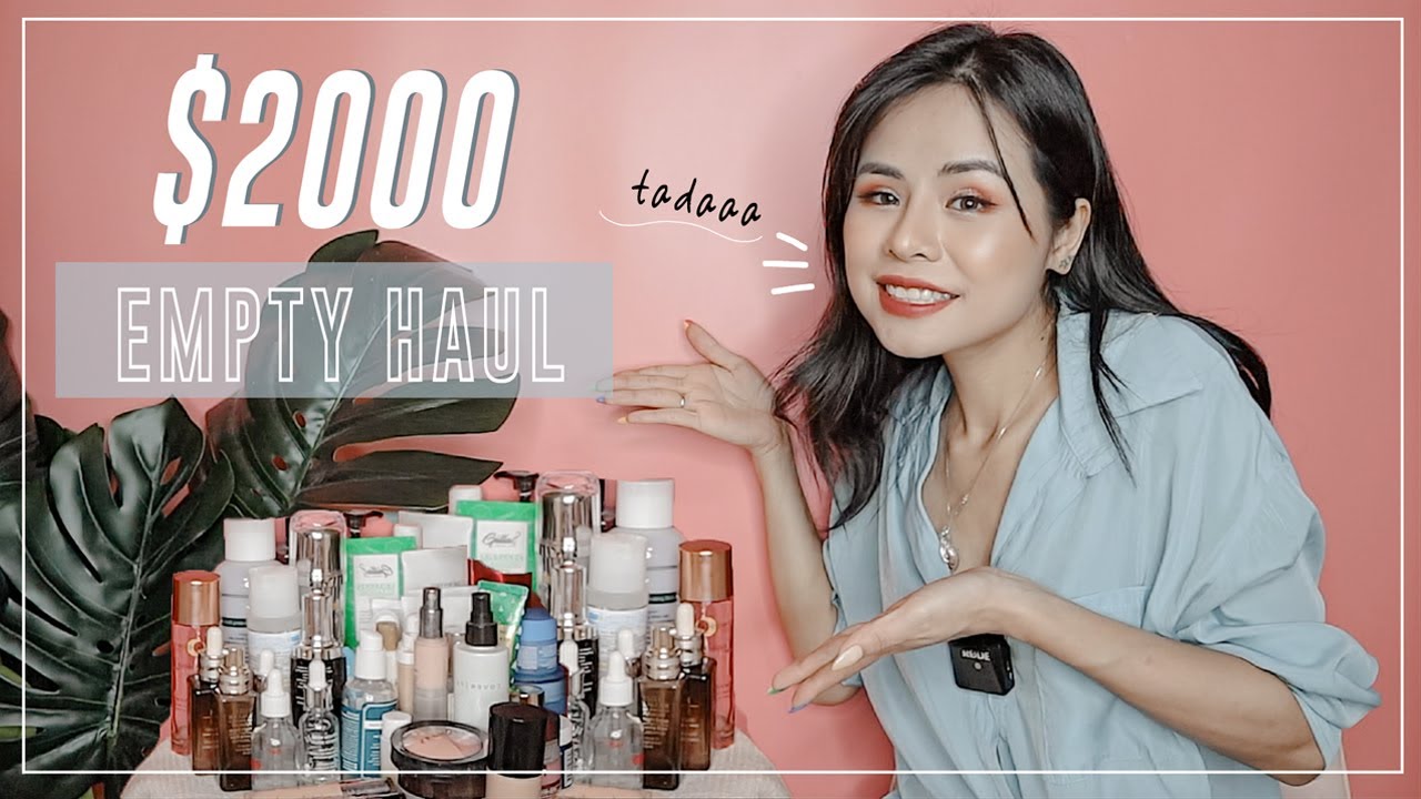 Mình Đã Dùng Hết $2000 Vào Mỹ Phẩm ♡ Huge Empty Haul ♡ Tuta.nguyen