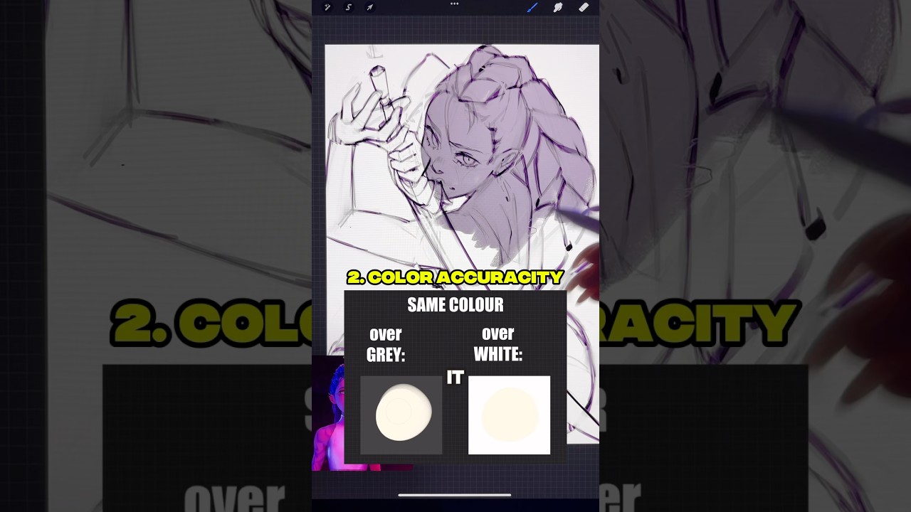 WHY do artists paint with GREY🧐⁉️#arttutorial #drawing #art #digitalart #sunfwer