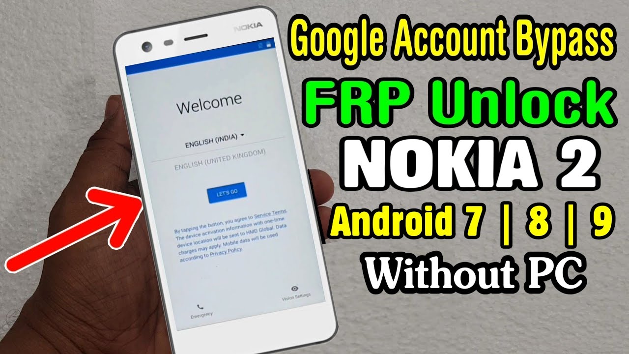 Nokia 2 (TA 1011) FRP Unlock or Google Account Bypass || Without PC