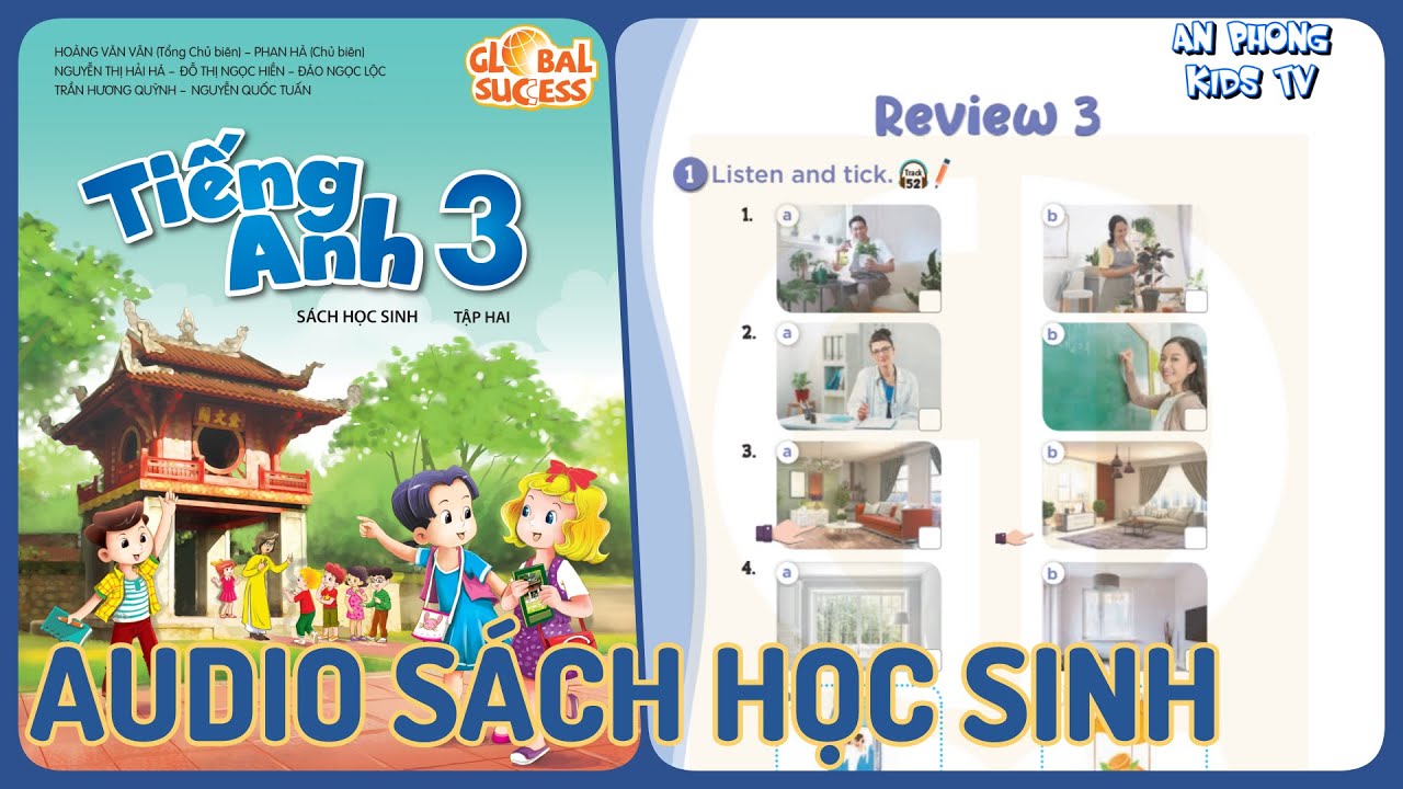 Review 3 | Audio Sách Học Sinh Tập 2 Tiếng Anh 3 Global Success Lớp 3 mới 2022 Phụ Đề Song Ngữ