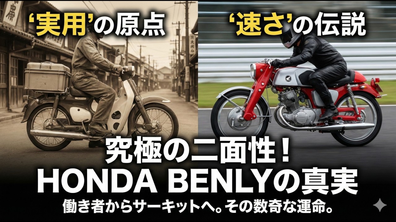 ホンダ・BENLY（ベンリイ）の物語：究極の実用、そして伝説の速さへ。それは“ベンリイ”という名が紡いだ、二つの顔を持つ奇跡の物語だった。速さと実用の物語