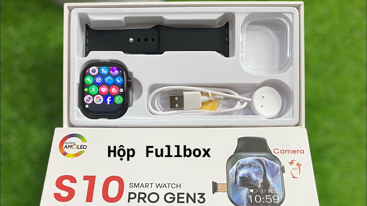 #unboxing đồng hồ lắp sim 5G S10 Pro Gen3 giá 1tr250k có google mapp, lướt TikTok, tải App
