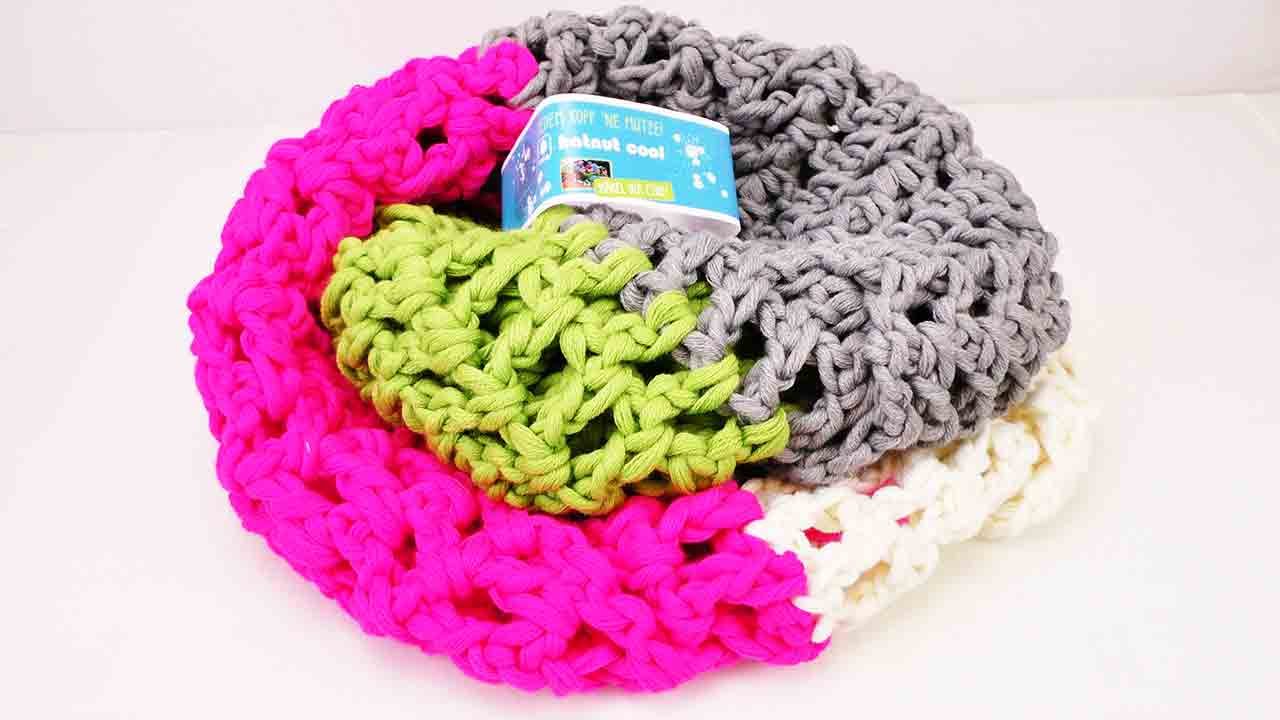 Lochmuster häkeln Anleitung - Schal einfach häkeln mit Halnut Cool Wolle