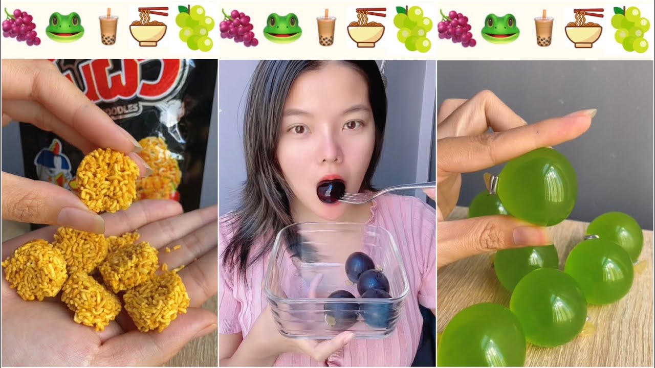 ĂN THEO ICON🍇🐸🧋🐚🤡Ăn Con Cóc, Ăn Mì Tí Hon Jane Nguyễn tik tok