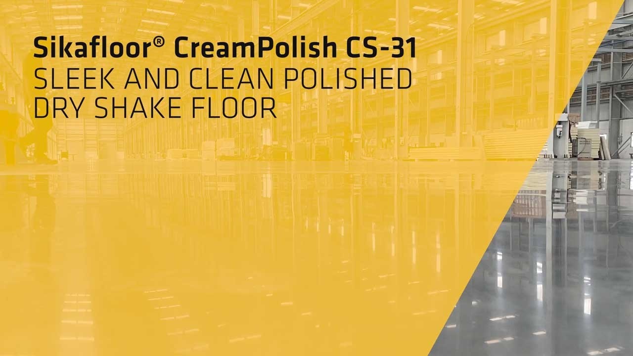 Sikafloor® CreamPolish CS-31, sleek and clean polished dry shake floor
