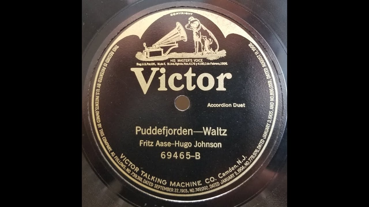 Norsk Trekkspillduett /Svenskt Dragspelsduett (accordion duet): Aase & Johnson / Puddefjorden / 1917