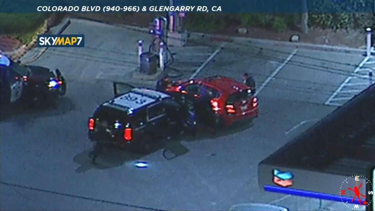 CHP smash into suspect's car to end chase through LA | ABC7
