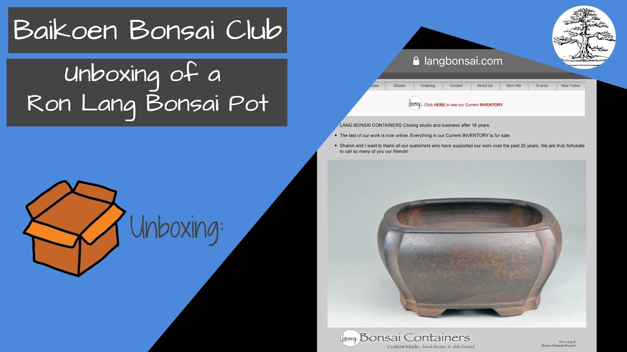 Unboxing - Ron Lang Bonsai Container - Baikoen Bonsai Club - Safer @ Home Bonsai Series