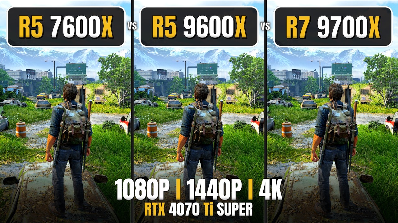 AMD Ryzen 5 7600x vs Ryzen 5 9600x vs Ryzen 7 9700x - 1080p, 1440p, 4K - Complete Gaming Test
