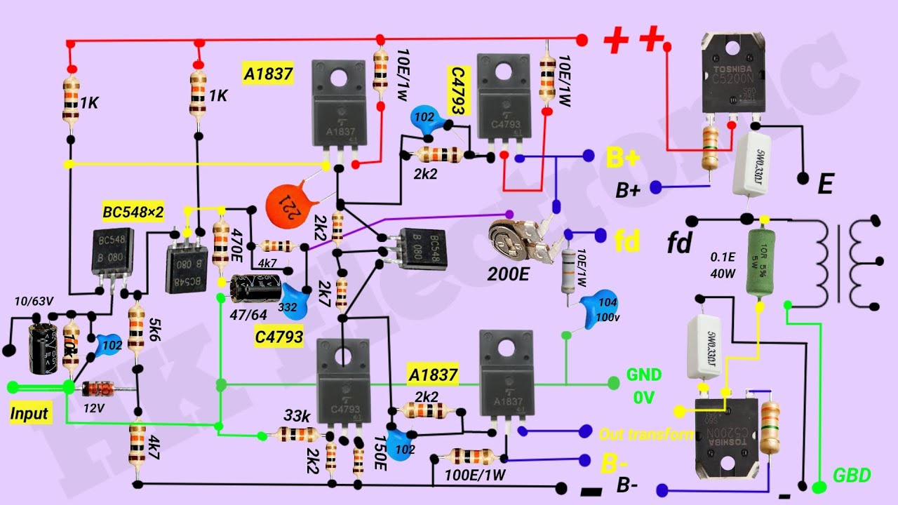 500 Watt Complete Amplifier Circuit Diagram Explained ✅ Stranger 500 Watt Voltage Testing Prat 2