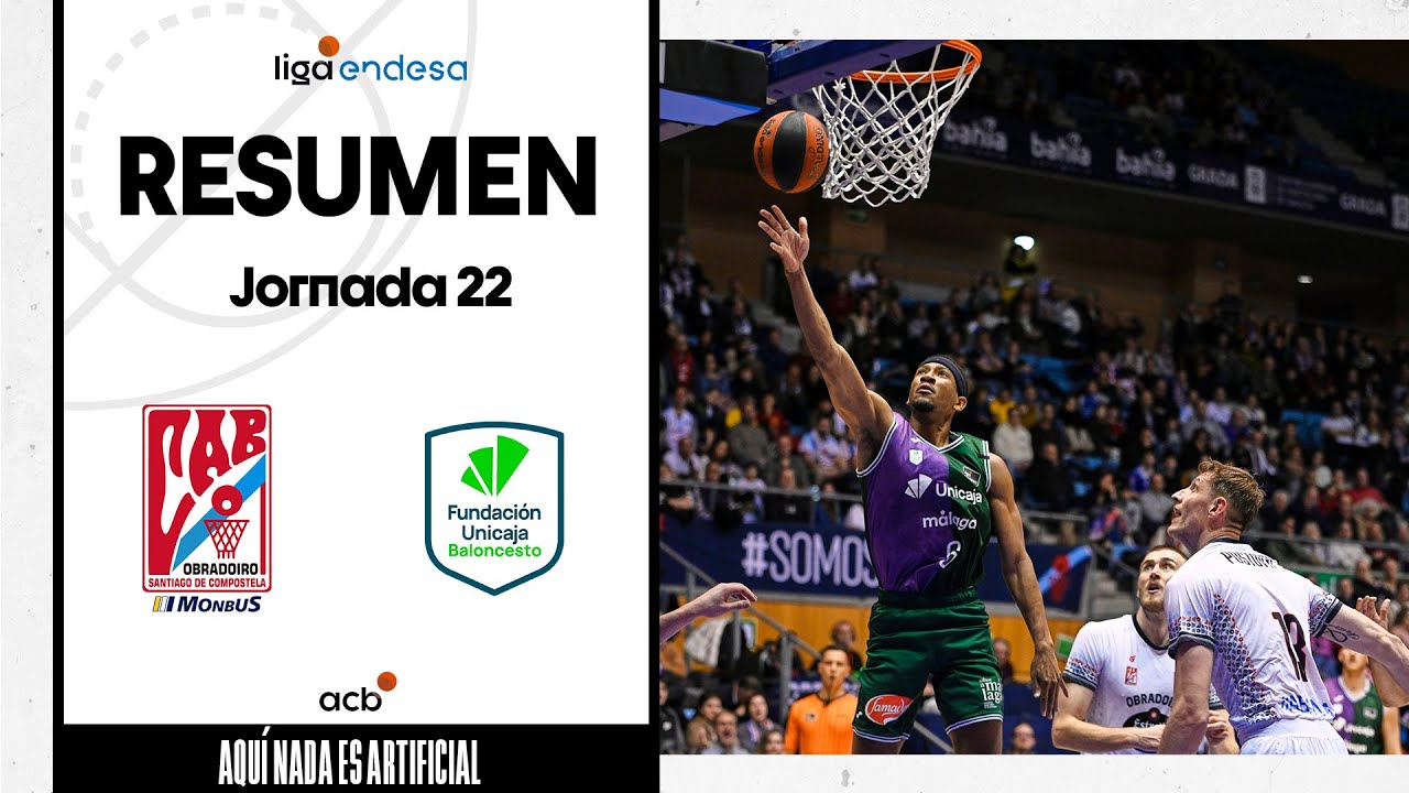 Monbus Obradoiro - Unicaja (78-90) RESUMEN | Liga Endesa 2023-24