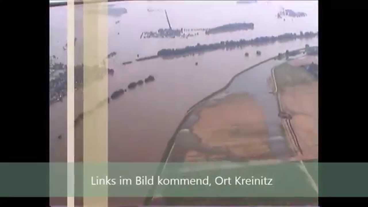 Jahrtausendhochwasser 2002 der Elbe - Riesa bis Mühlberg/Elbe 17.08.2002