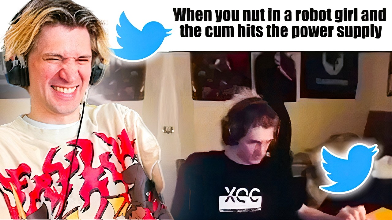 xQc реагирует на популярные в Твиттере смешные видеоролики!