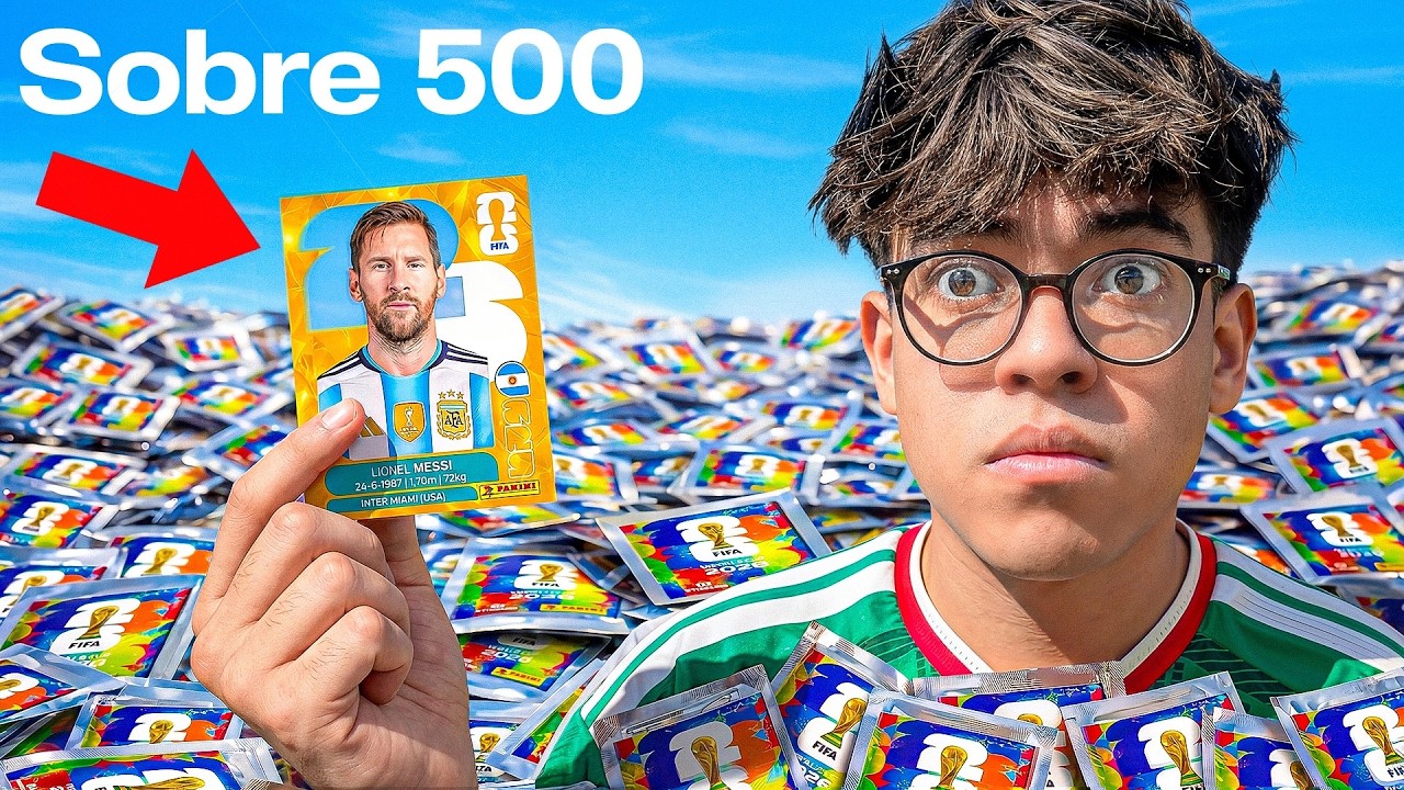 Abriendo sobres del &aacute;lbum del Mundial hasta que me salga Messi o Cristiano Ronaldo