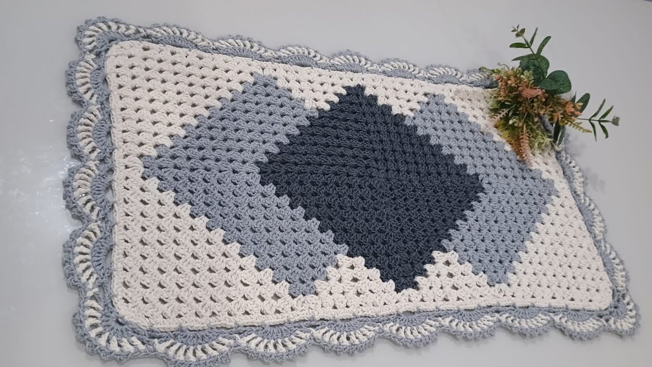 ✨🧶Passo a passo : Tapete Cronos Retangular em Crochê Fácil de fazer