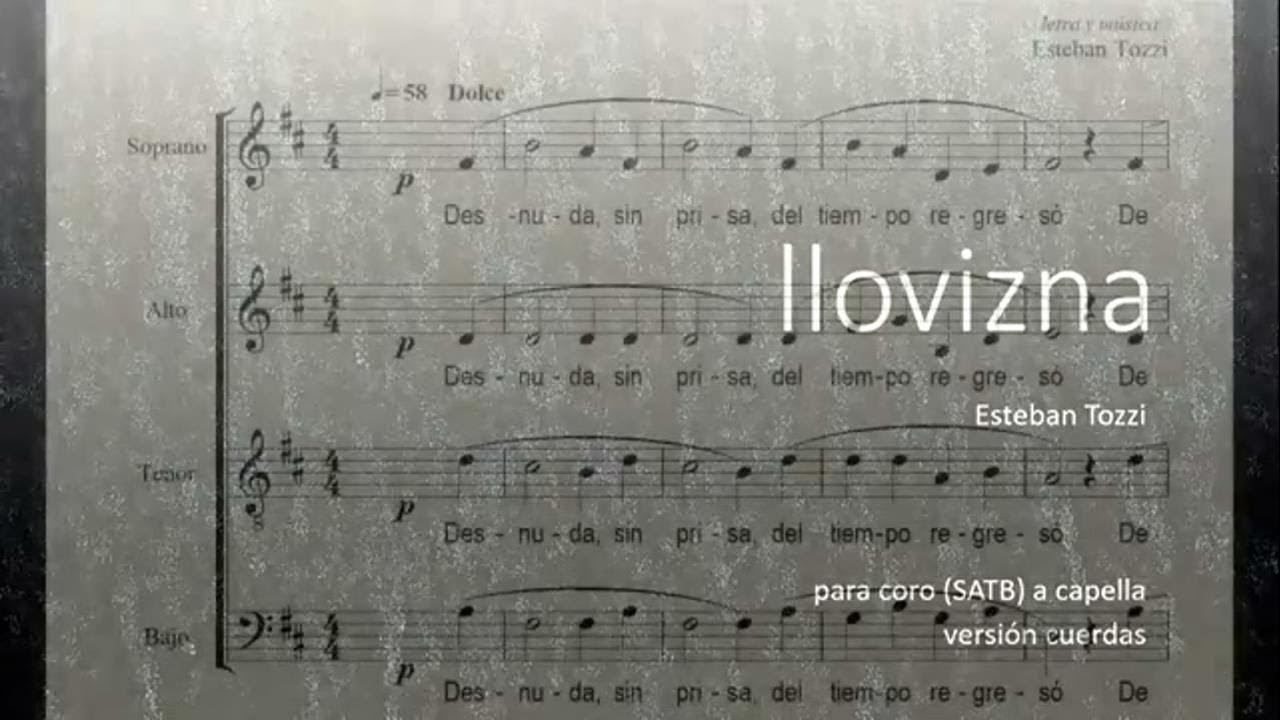 "LLOVIZNA" -para coro (SATB) a capella- Autor: Esteban Tozzi