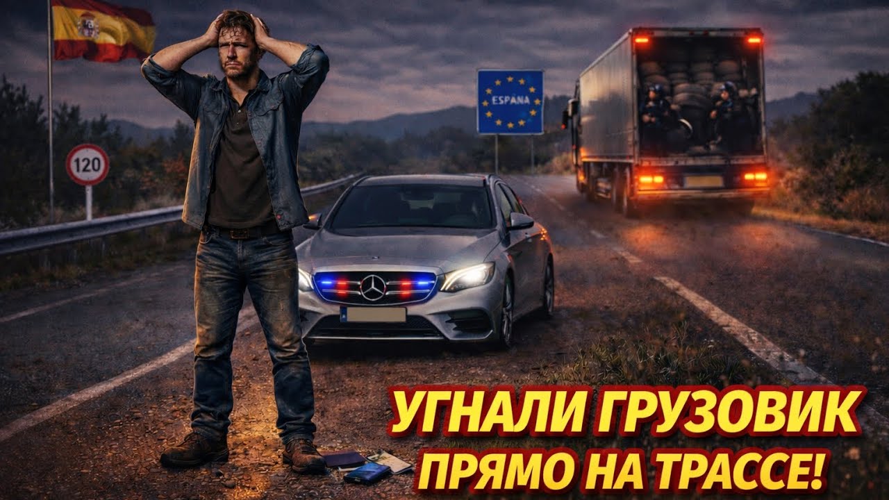 Фальшивые полицейские угнали грузовик прямо на трассе. 