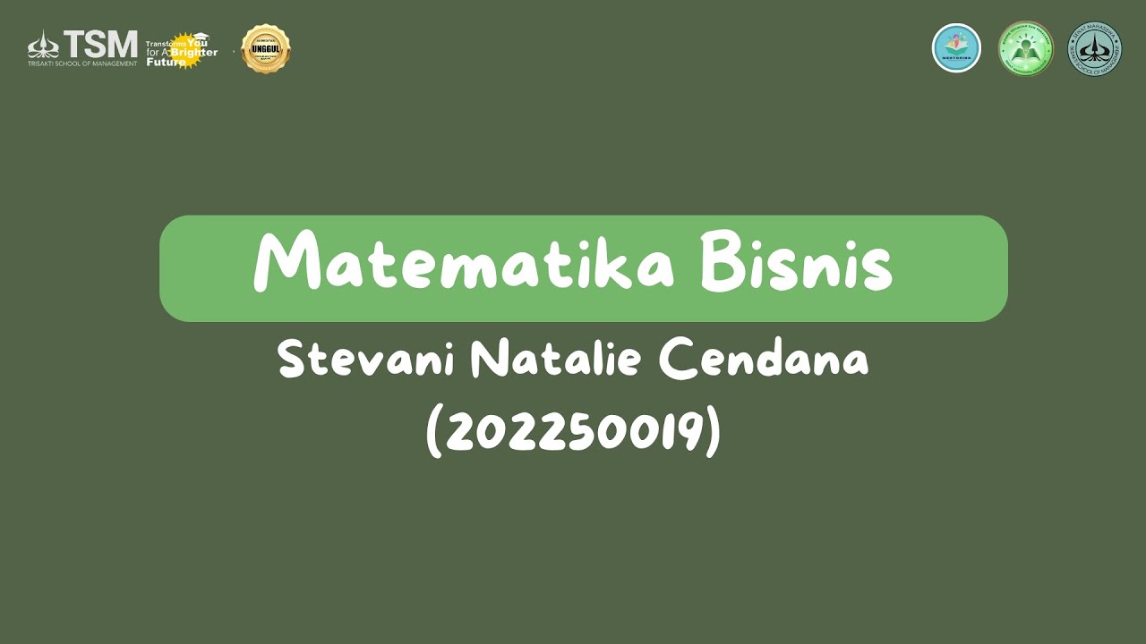 Mentoring UTS Ganjil 2025 - Matematika Bisnis