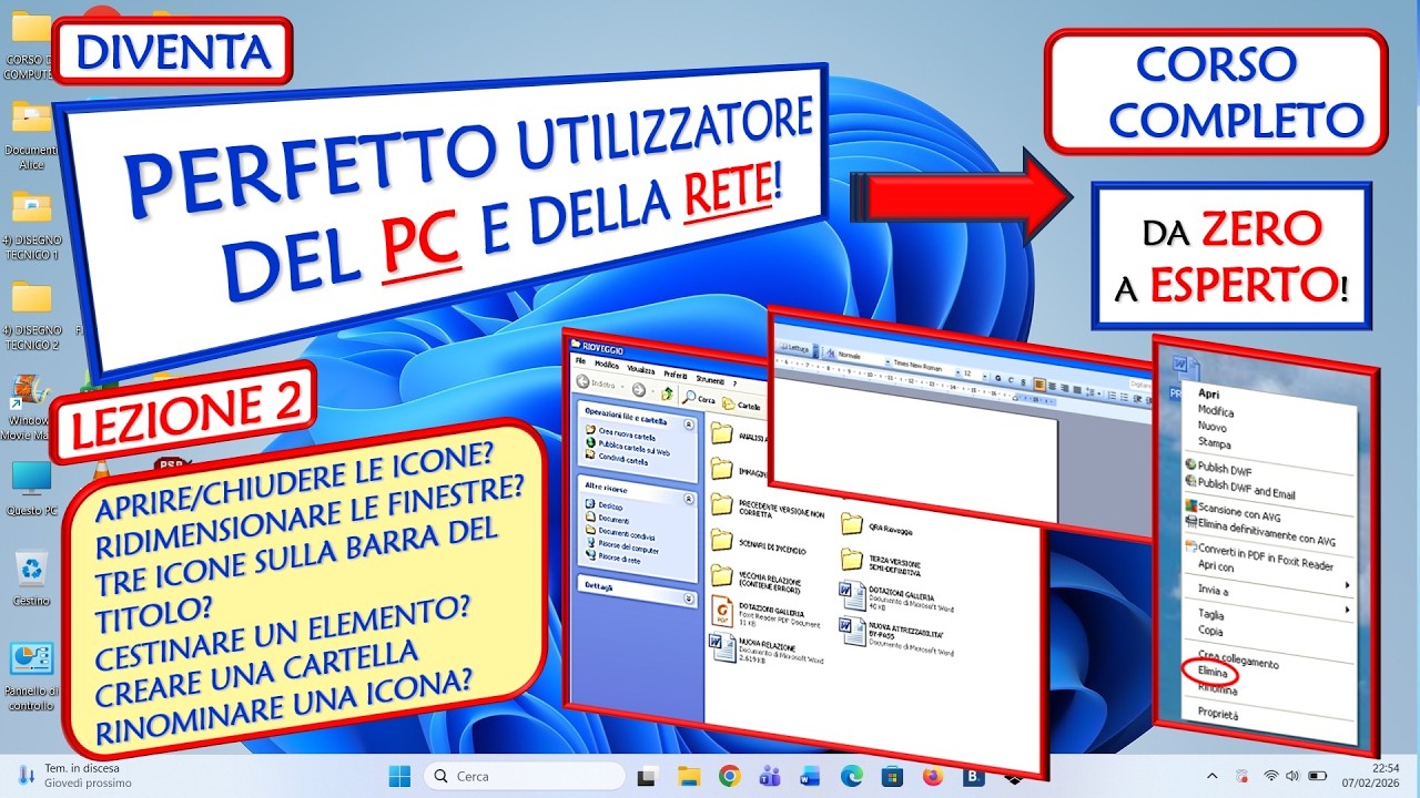 Imparare a usare il computer (LEZ 2) - corso PC FACILE da zero a esperto!