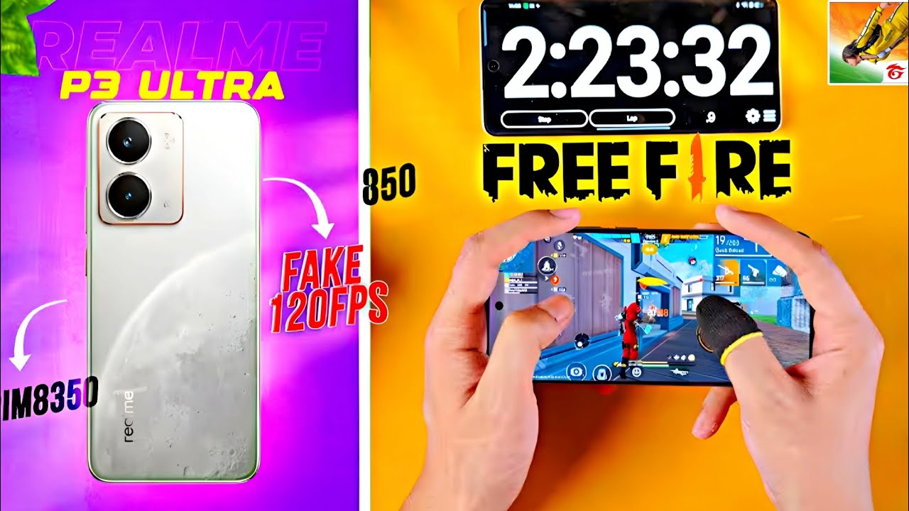 😱Finally Realme P3 Ultra Free Fire Test 🔥 120FPS, Heat & Battery Drain Test! Free fire max 