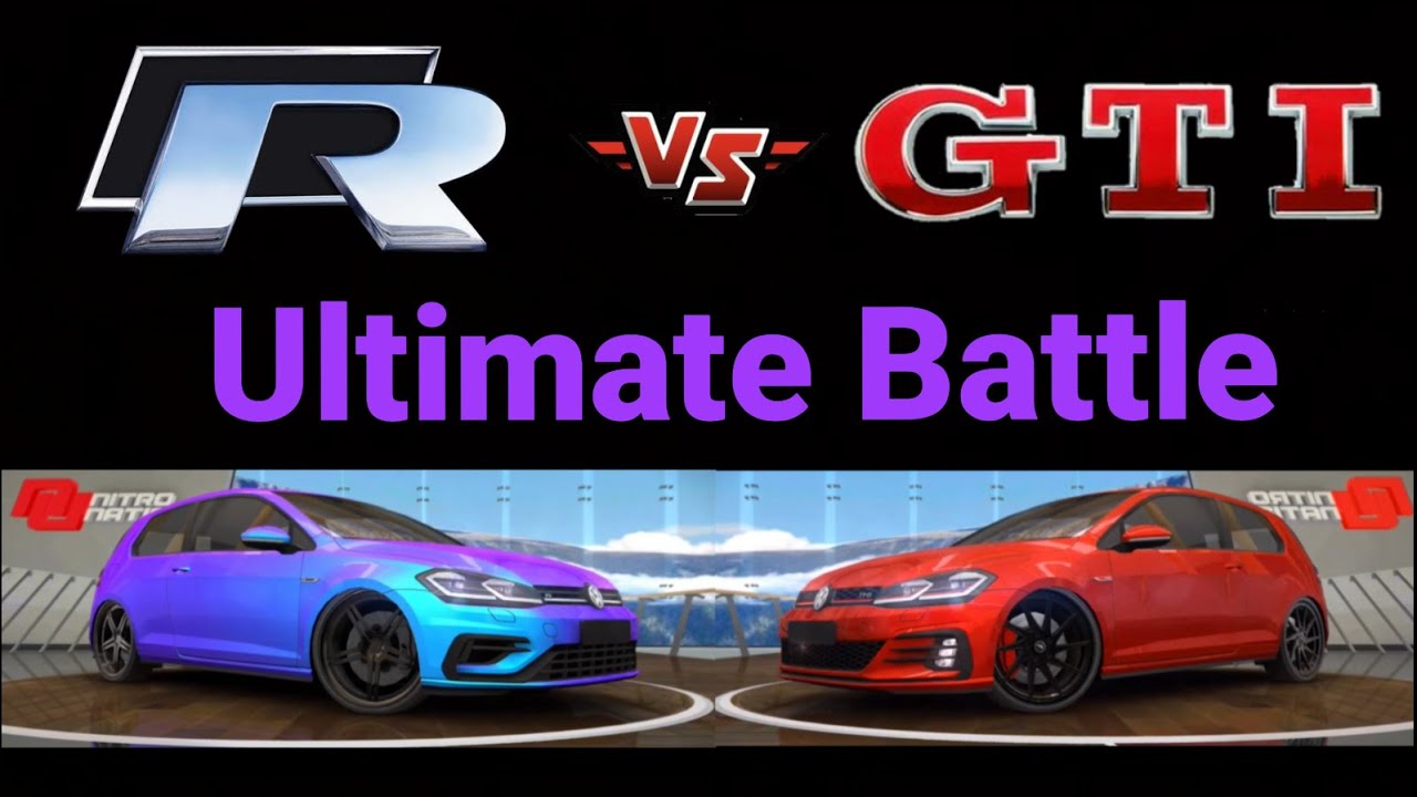 VW Golf GTI vs. VW Golf R / Showdown / Nitro Nation #163