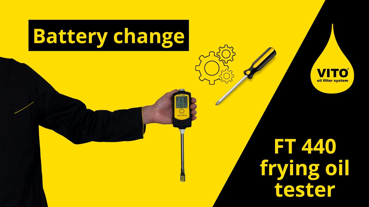 How to change the battery of the VITO FT 440 frying oil tester
