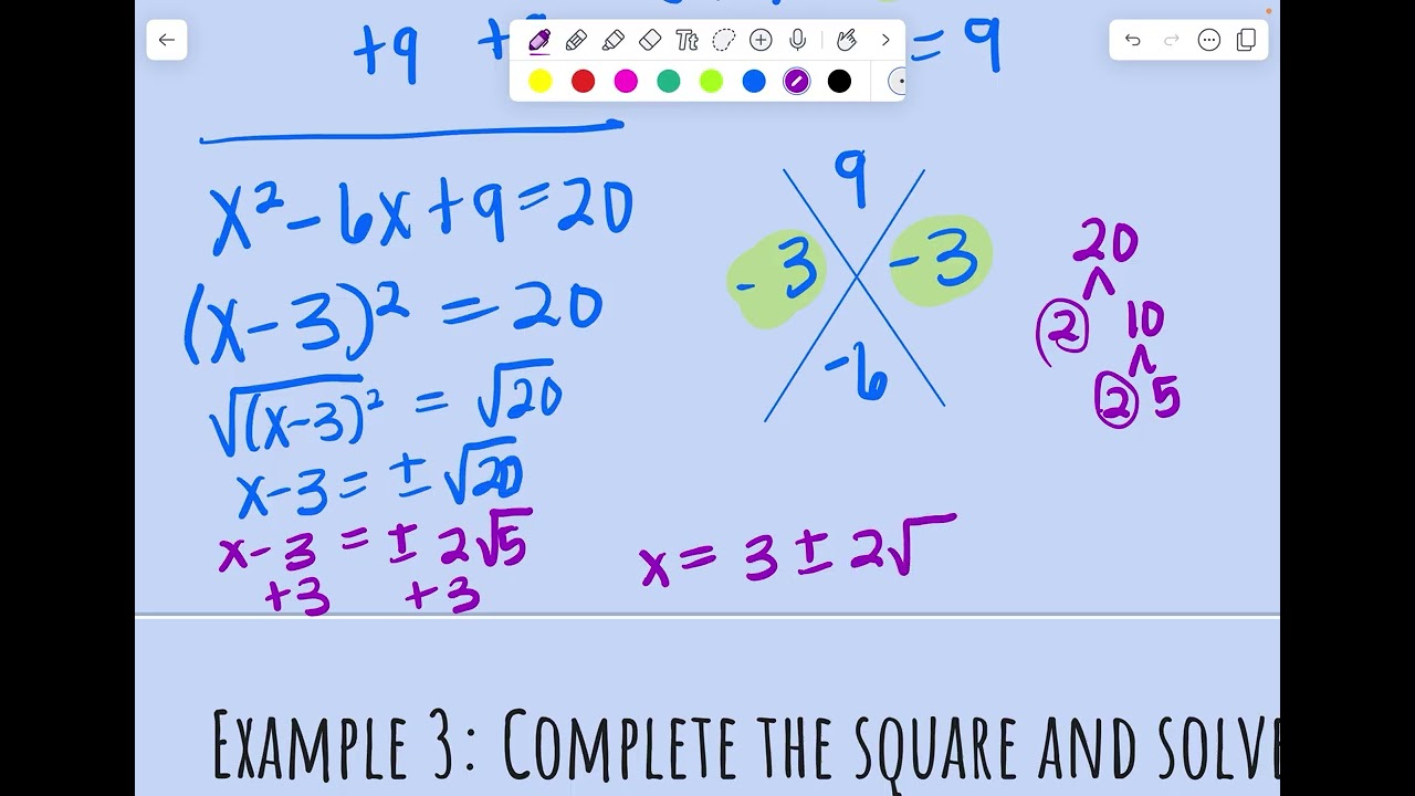 Complete the Square-Part 2