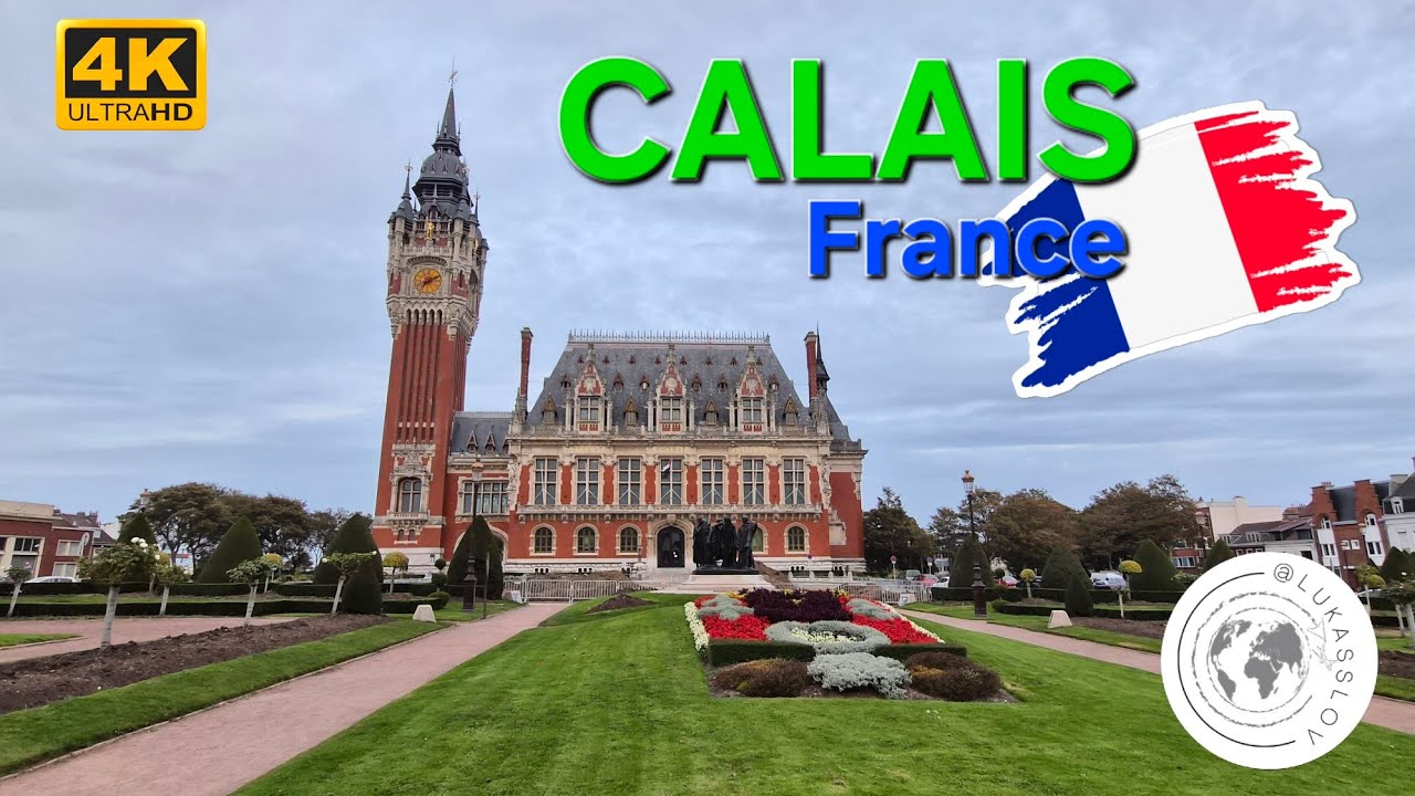 Trip to CALAIS, FRANCE - walk through the city to the beach