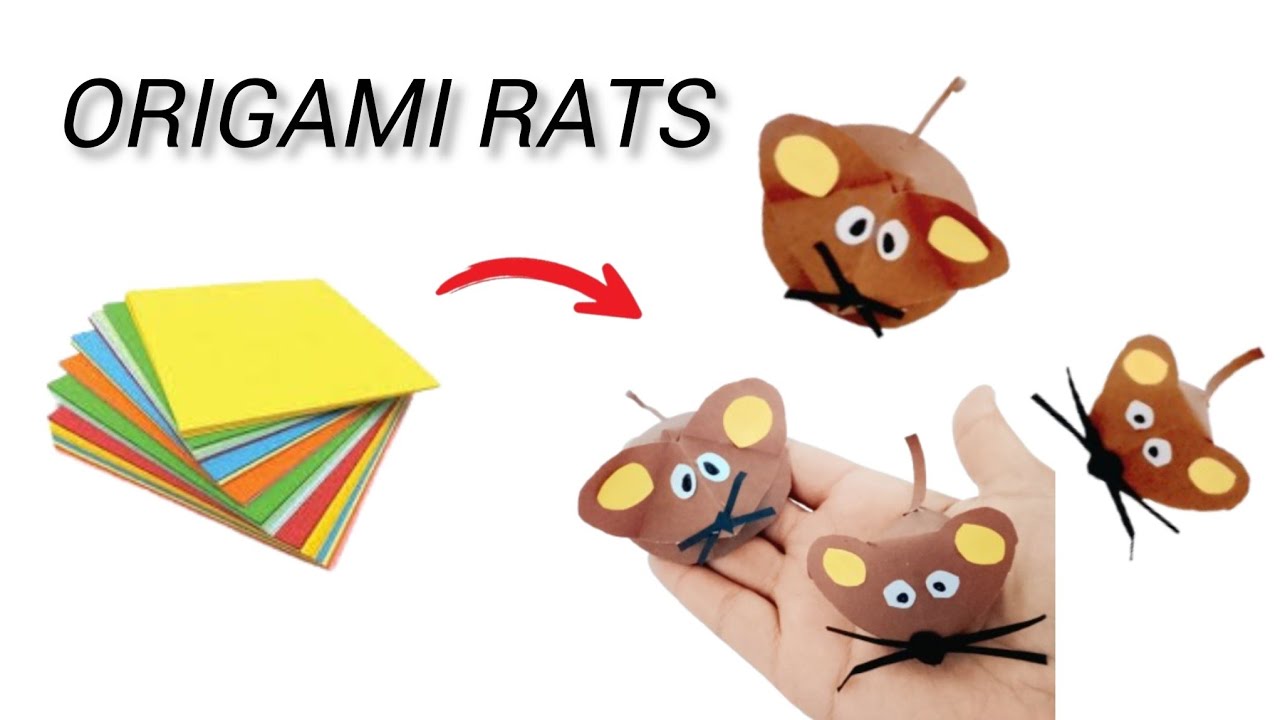 Origami rats/ how make rat form paper/ 2 types paper rats 