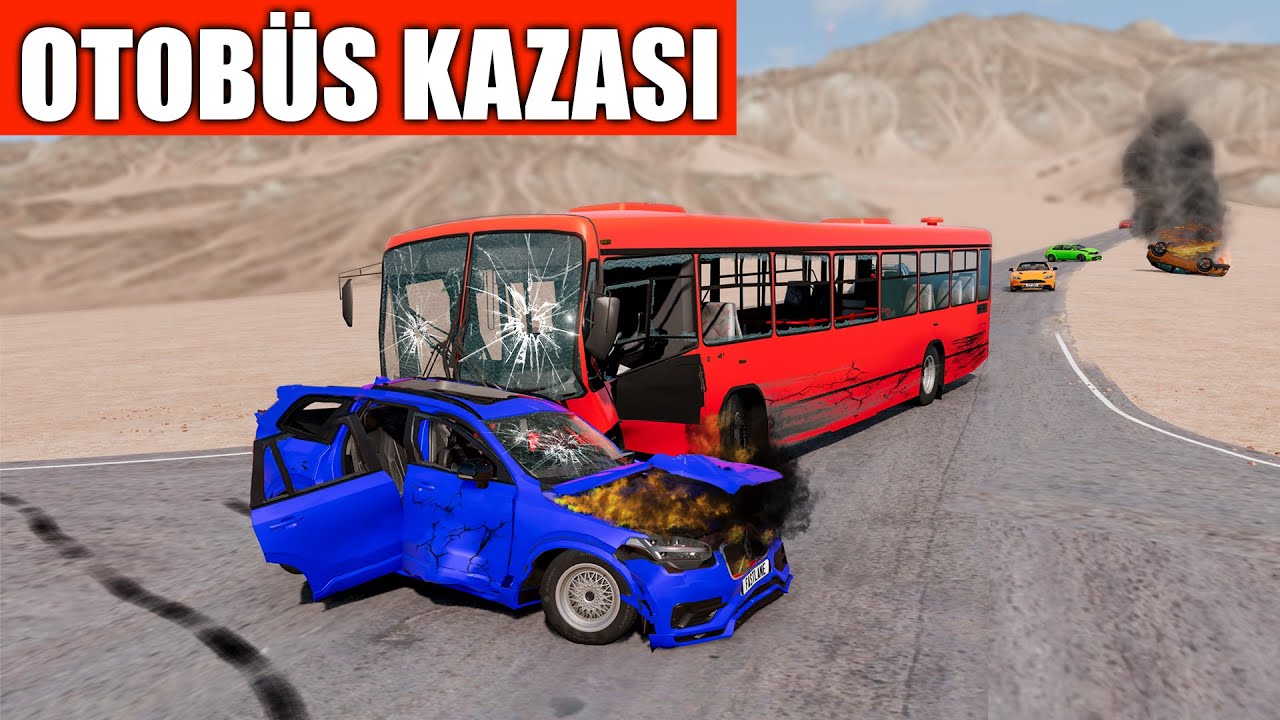 FRENİ PATLAYAN OTOBÜSÜ SÜRDÜM // ARAÇ PERT // BeamNG.drive