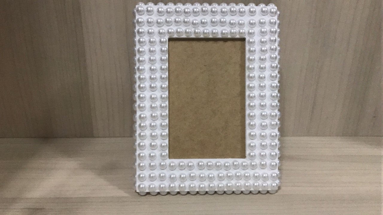 Como fazer um porta retrato de pérolas