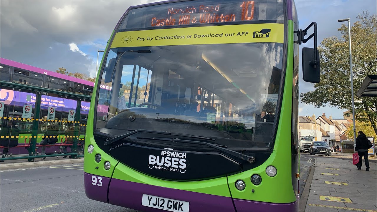 (F1) *Hold Gears Beast!* Ipswich Buses Optare Tempo X1200 SR 93 YJ12 GWK Route 9/10