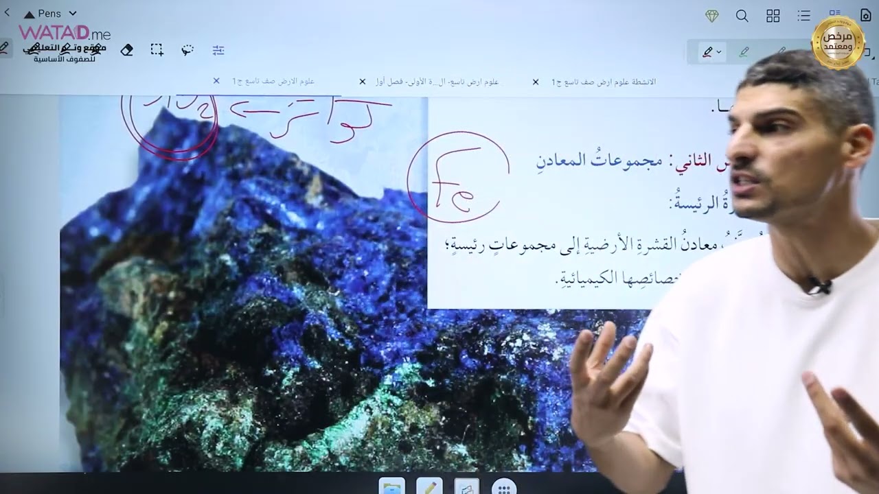 مقدمة الوحدة الأولى المعادن وأنظمتها البلورية/علوم الأرض/الأستاذ عبد العزيز البجالي