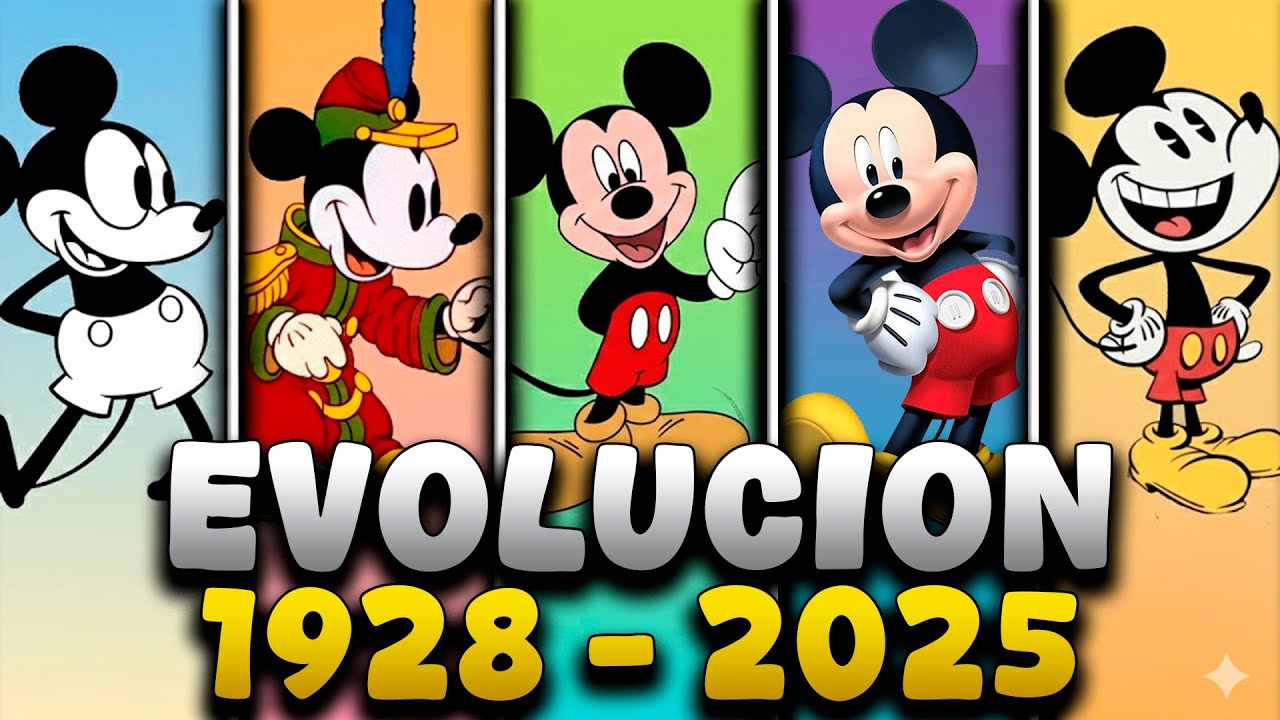 La EVOLUCIÓN de MICKEY MOUSE (1928–2025) – Todas Sus Versiones