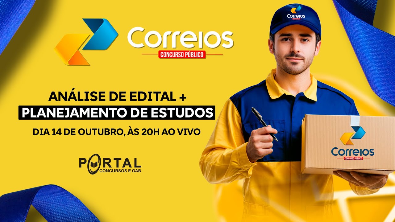 CONCURSO CORREIOS: ANÁLISE DE EDITAL + PLANEJAMENTO DE ESTUDOS