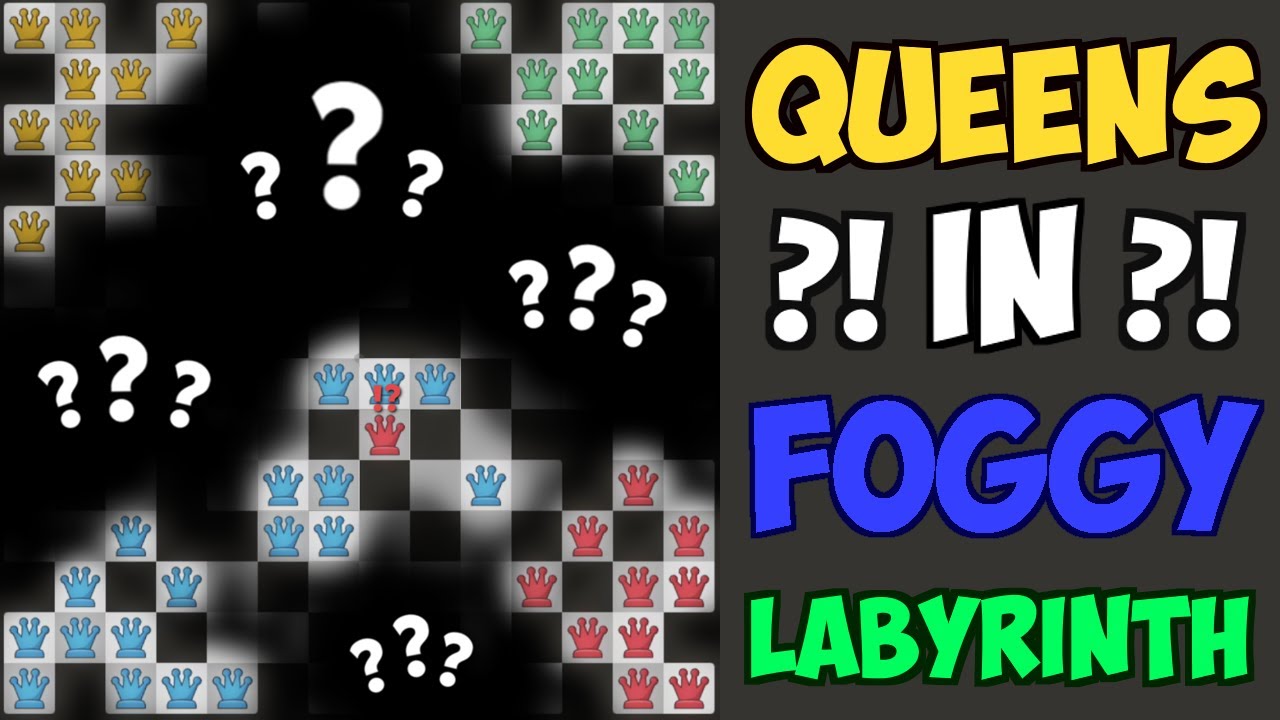 Battle Timelapse Of Queens In Foggy Labyrinth┃Fairy Chess