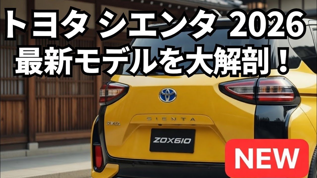 2026年新型トヨタシエンタ登場 最新ハイブリッド性能と快適空間を徹底レビュー