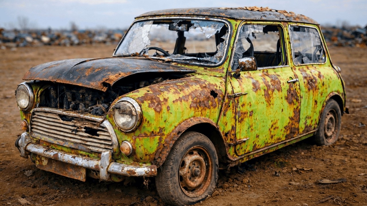 Restoring a Completely Ruined Mr Bean’s Mini Cooper Mark IV ($500 DEAL) | ASMR Car Restoration