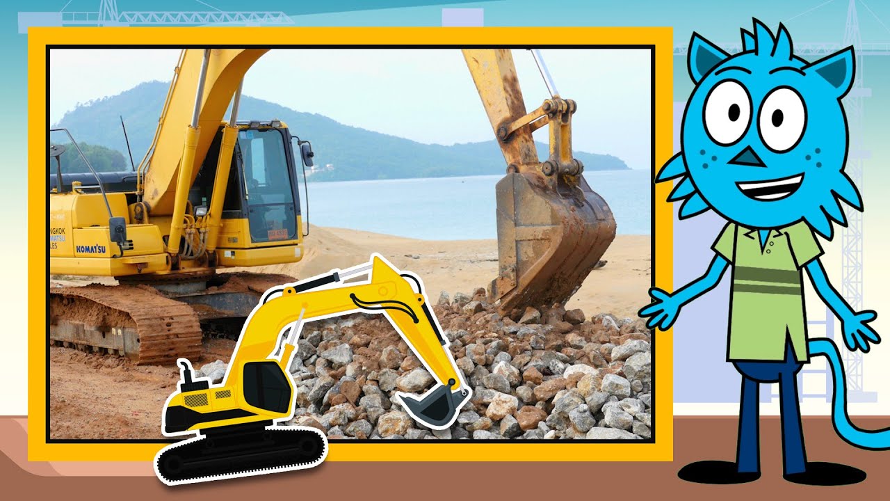 Macchine da Costruzione | Video per bambini divertente ed educativo con immagini reali!