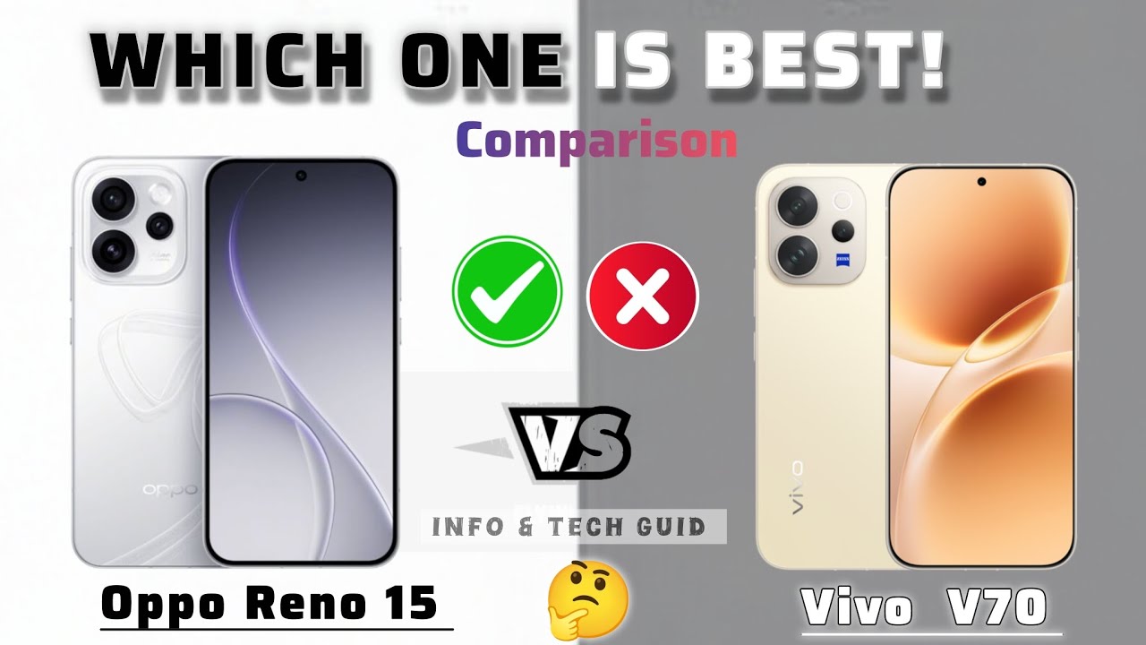 Vivo V70 Vs Oppo Reno 15 || Full Comparison :- Which One Best Value for Money #opporeno15 #vivov70 